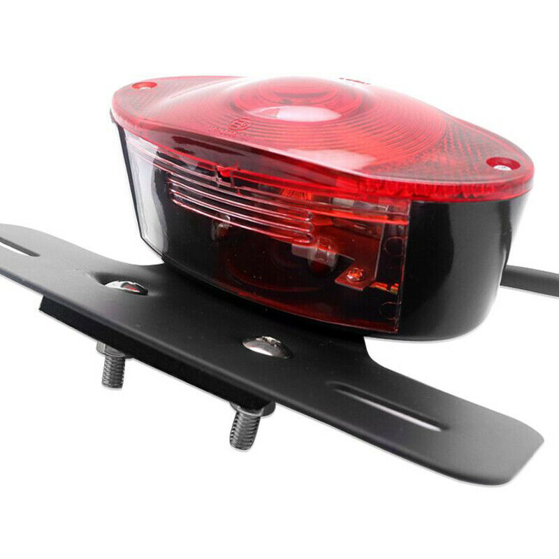 Retro Red LED Rear Brake Light Motorcycle Tail Turn Signal License Plate Lamp