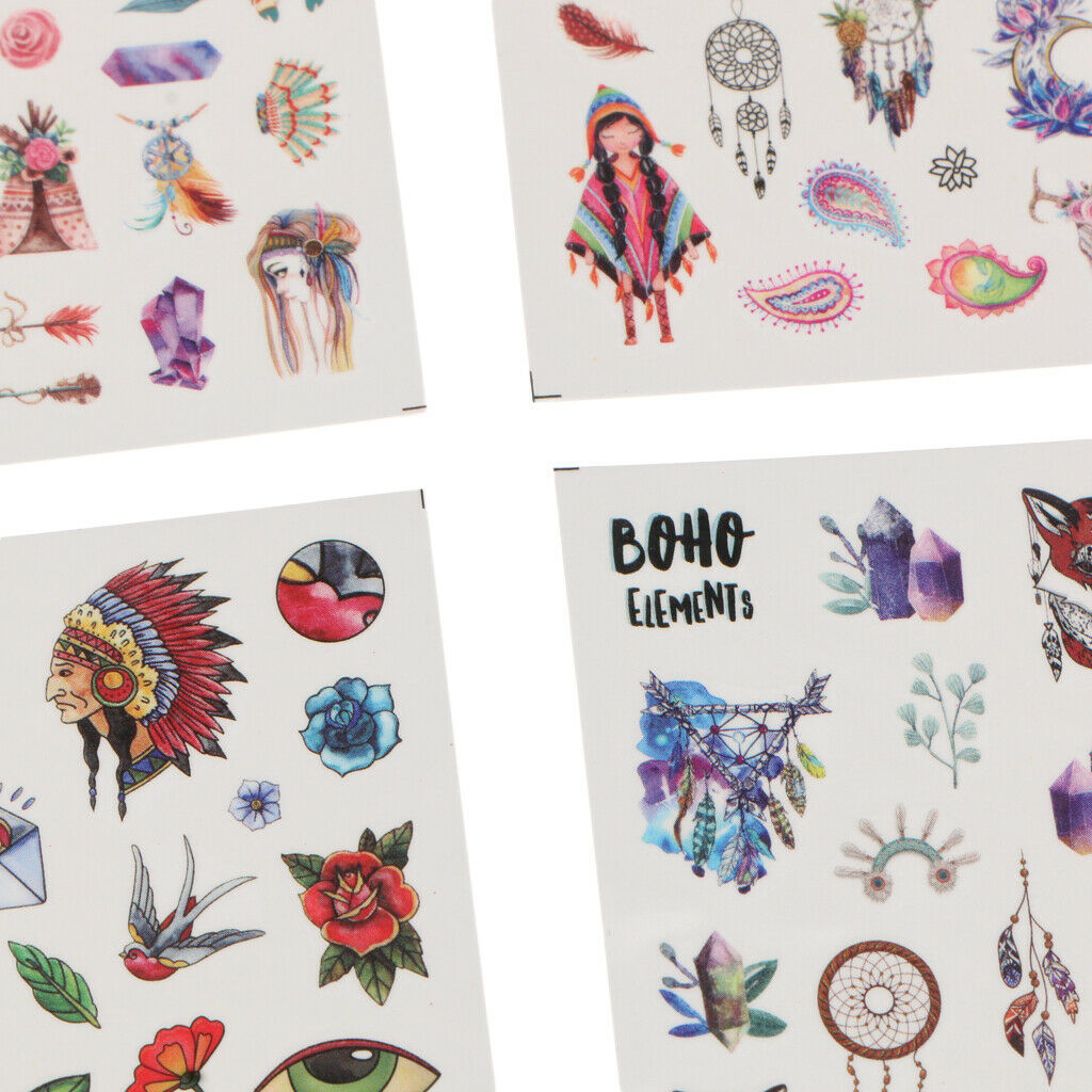 12 PCS Different Styles Pattern Flower Fruits DIY Nail Art Stickers Decals