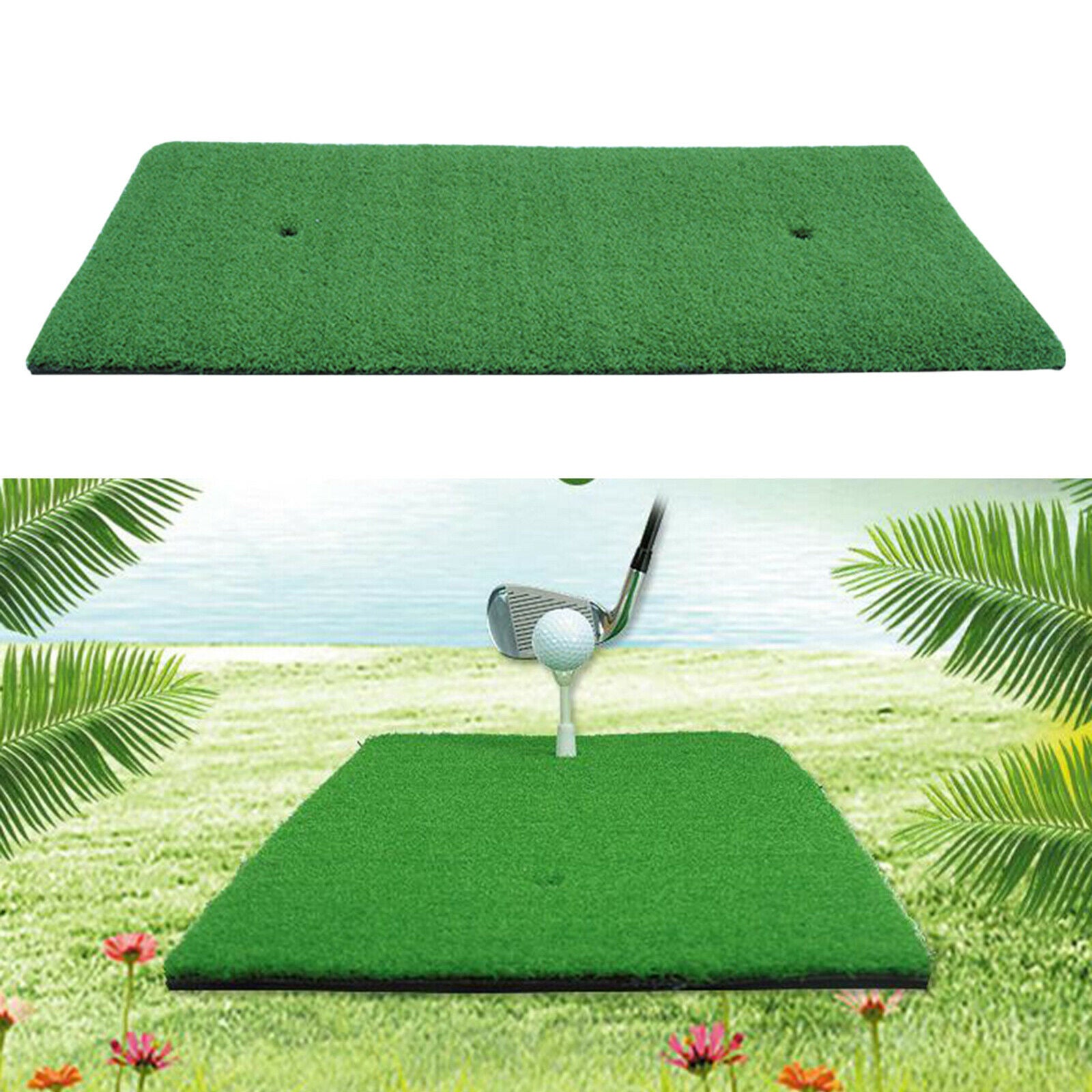 Golf Hitting Mat Portable Golf Grass Mat Driving Chipping Practice Training