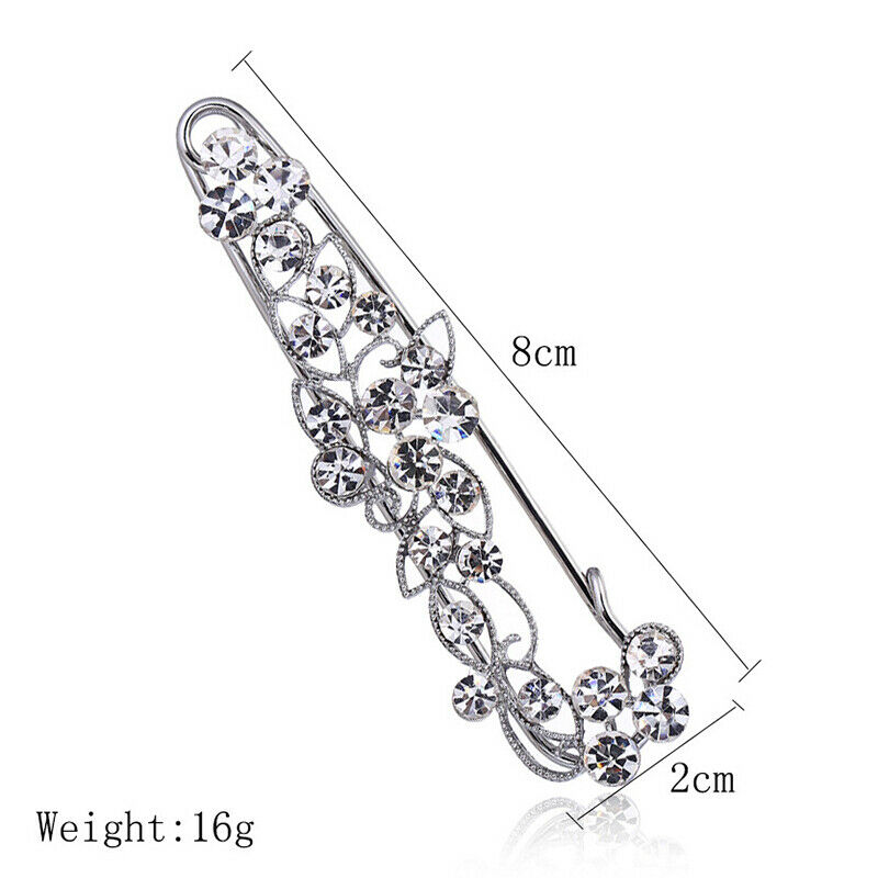 Inlaid Charming Refined Rhinestone Branch Brooches hijab pins for Man Wo JYDFAU