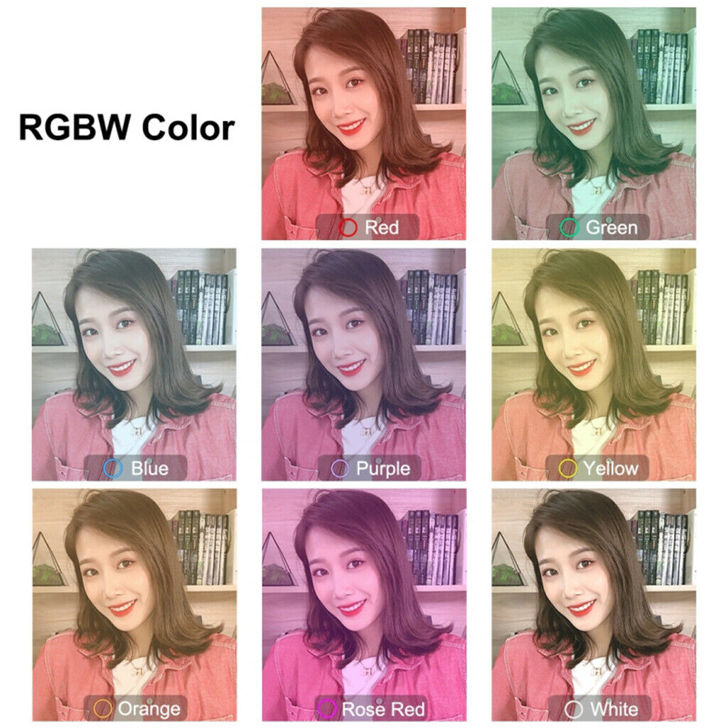 6.2 inch 16cm RGBW LED Ring Light 10 Modes 8 Colors for Studio Flashes