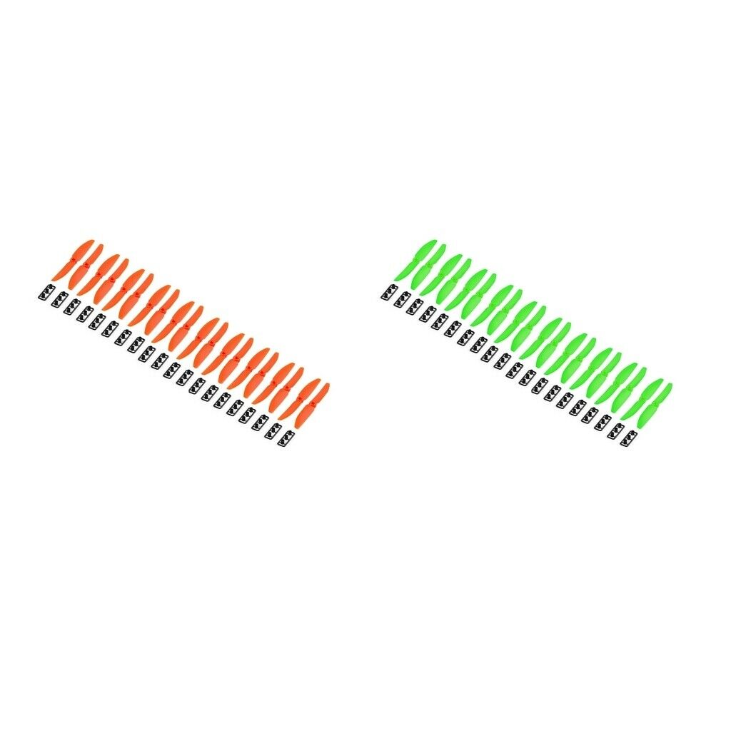 20 Pairs Green + Orange Propeller Prop For Mini QAV250 RC Racing Drone Accs