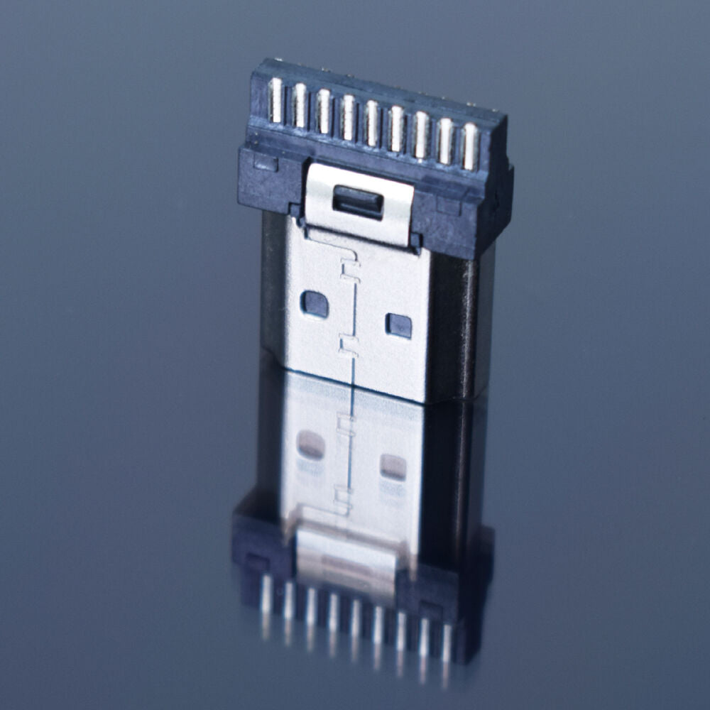 1pc Nickel Plated HDMI Type A 19pin Male Plug Socket Soldering Connector