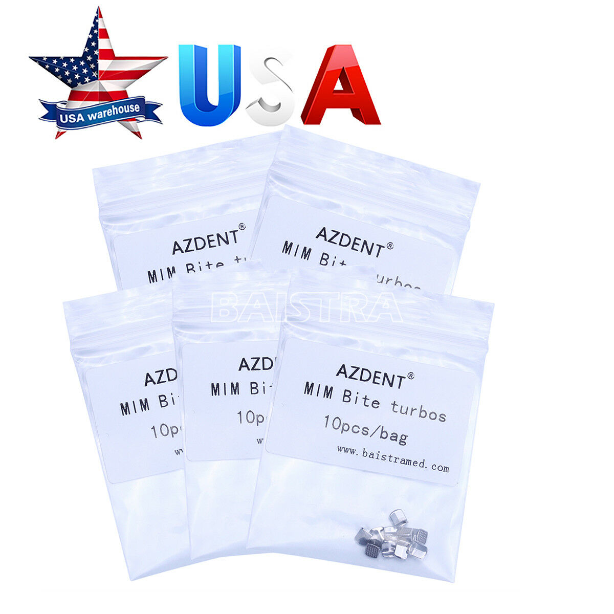 50 Packs Dental Orthodontic Bite Turbos Opener Bite-Builder Wings Tongue Tamers
