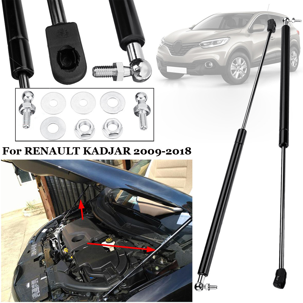 2X Front Hood Lift Support Strut Shocks Gas Springs For Renault Kadjar 2009-2018