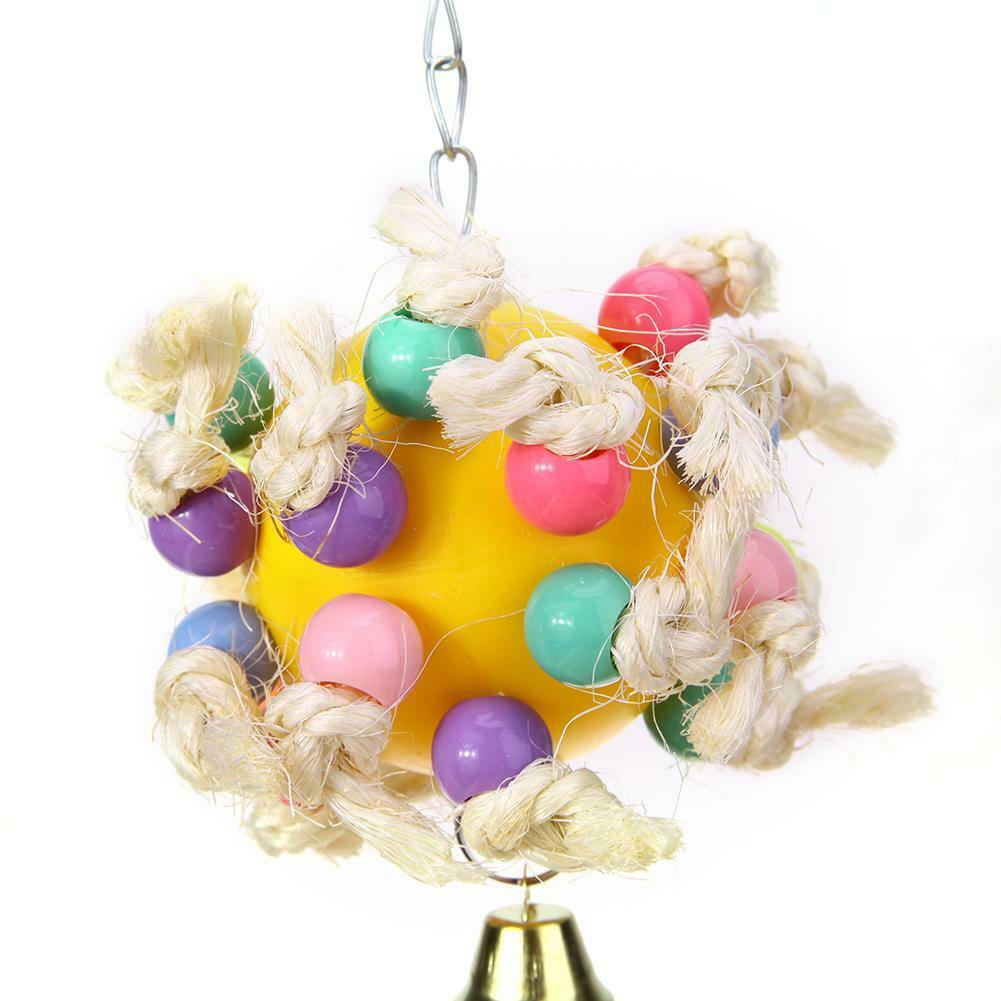 Wooden Parrot Birds Toys Plaything Colorful Pet Bird Accessories(2) @