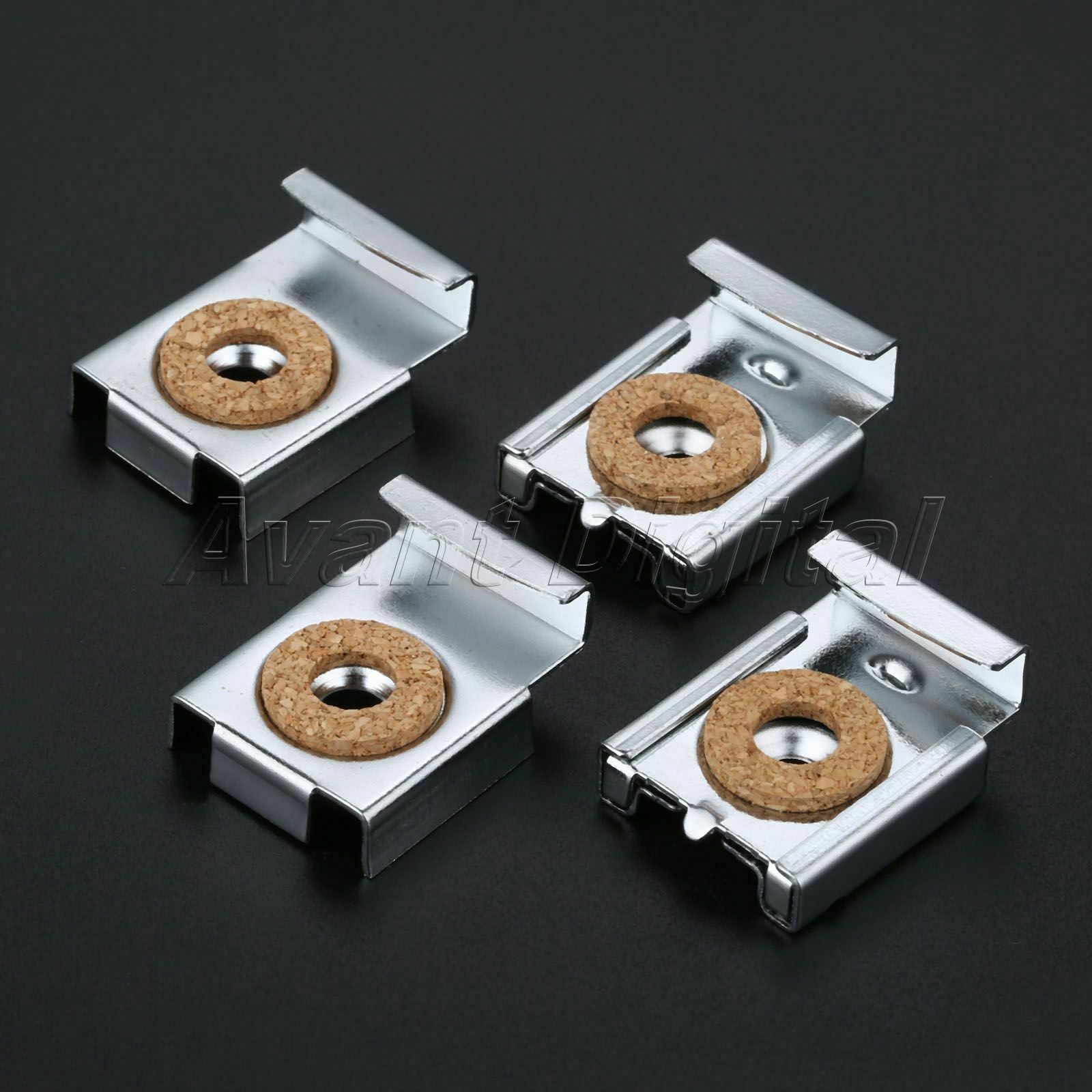 Frameless Certificate Notice Board Mirror Glass Wall Hanging Fixing Clips Kit