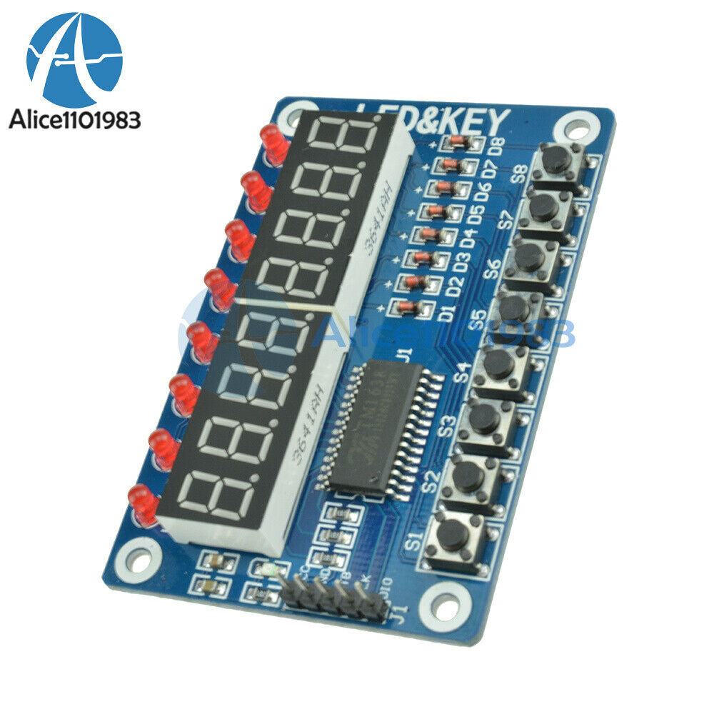 5Pcs 8-Bit LED Digital Tube 8 KeyS TM1638 Display module for AVR Arduino ARM