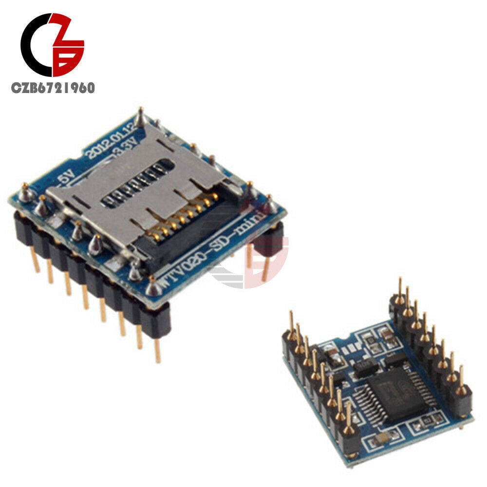 5PCS WTV020-SD-16P Audio Module WTV020 TF SD Card U-disk MP3 Player For Arduino