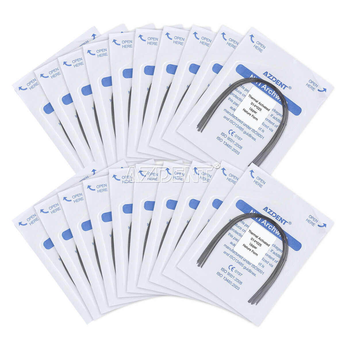 50Packs Dental Orthodontic Heat Thermal Activated Natural Rectangular Arch Wires