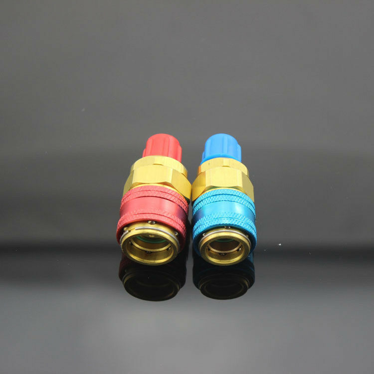 2Pcs Quick Couplers Connectors Adapters Conversion Auto Car AC R134A High & Low