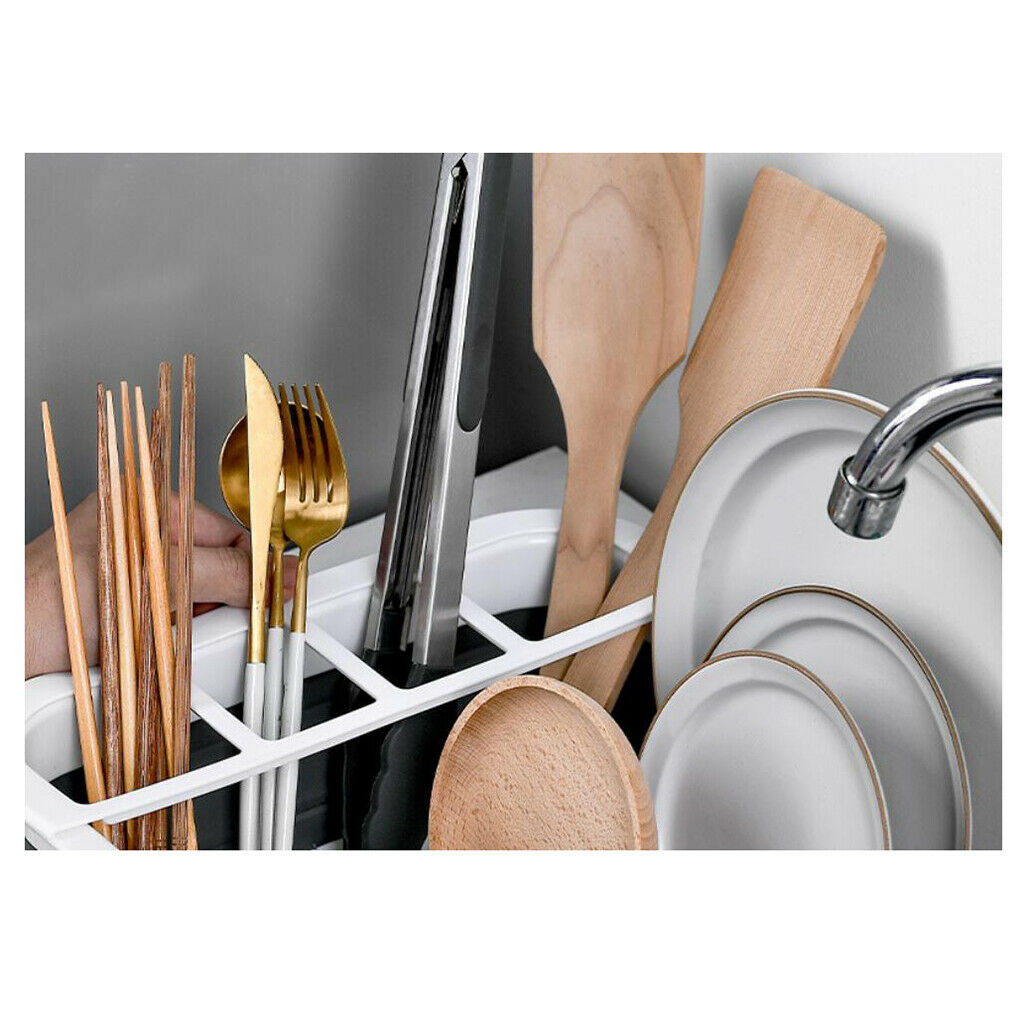 Collapsible Dish Drainer Dish Drying Rack Portable Dinnerware Organizer