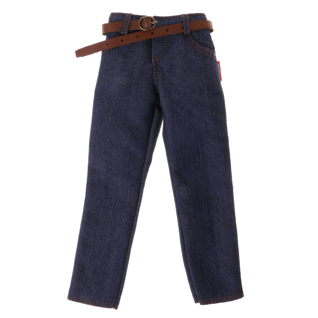 1/6 Scale Men Blue Jeans Pants Trousers for 12 Inch Action Figures Toys