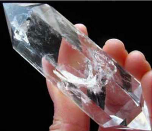 1 PCS AAA NATURAL CLEAR QUARTZ CRYSTAL DT WAND POINT Healing HOT ADD GIFT
