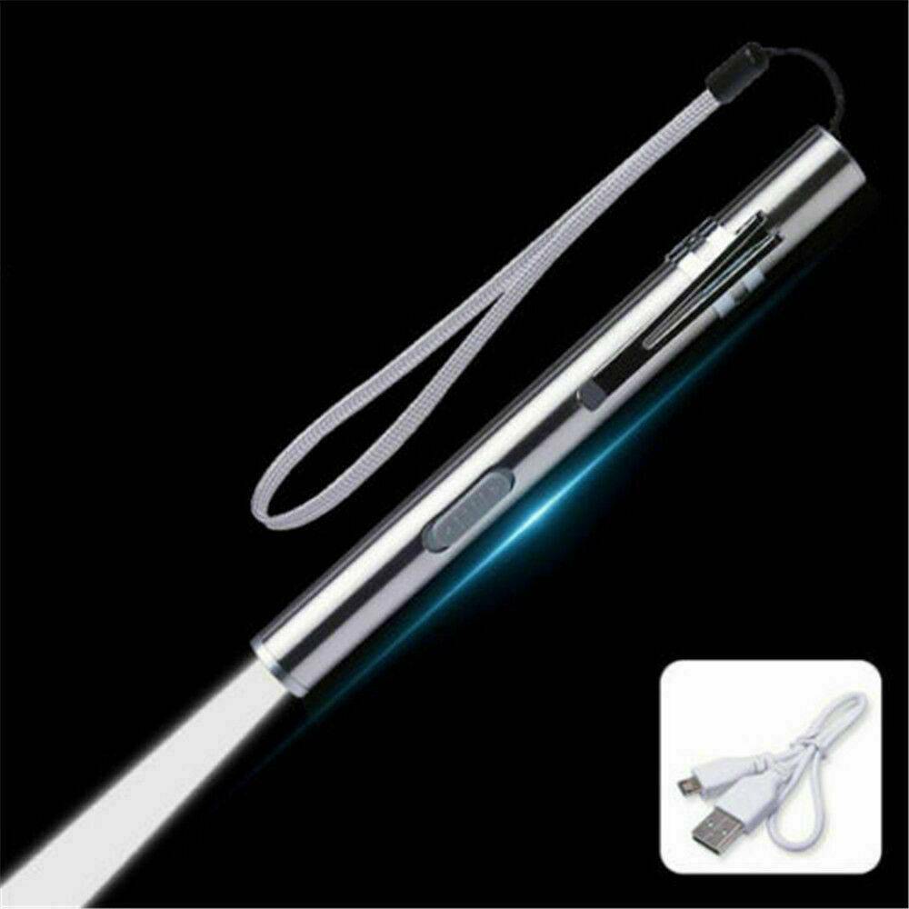 Waterproof Pocket LED Flashlight With USB Rechargeable Torch Mini Penlight Lamp