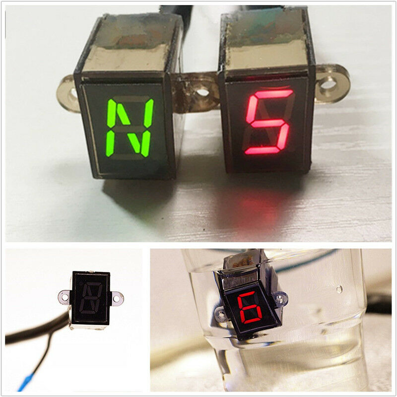 6 Speed N-6 Motorcycle Refit LED Digital Gear Shift Lever Display/Sensors 12V
