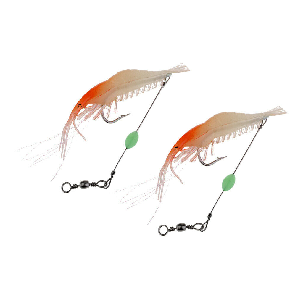 12pcs Soft Lures Shrimp Bait Set, Freshwater/ Saltwater, Trout Bass Salmon
