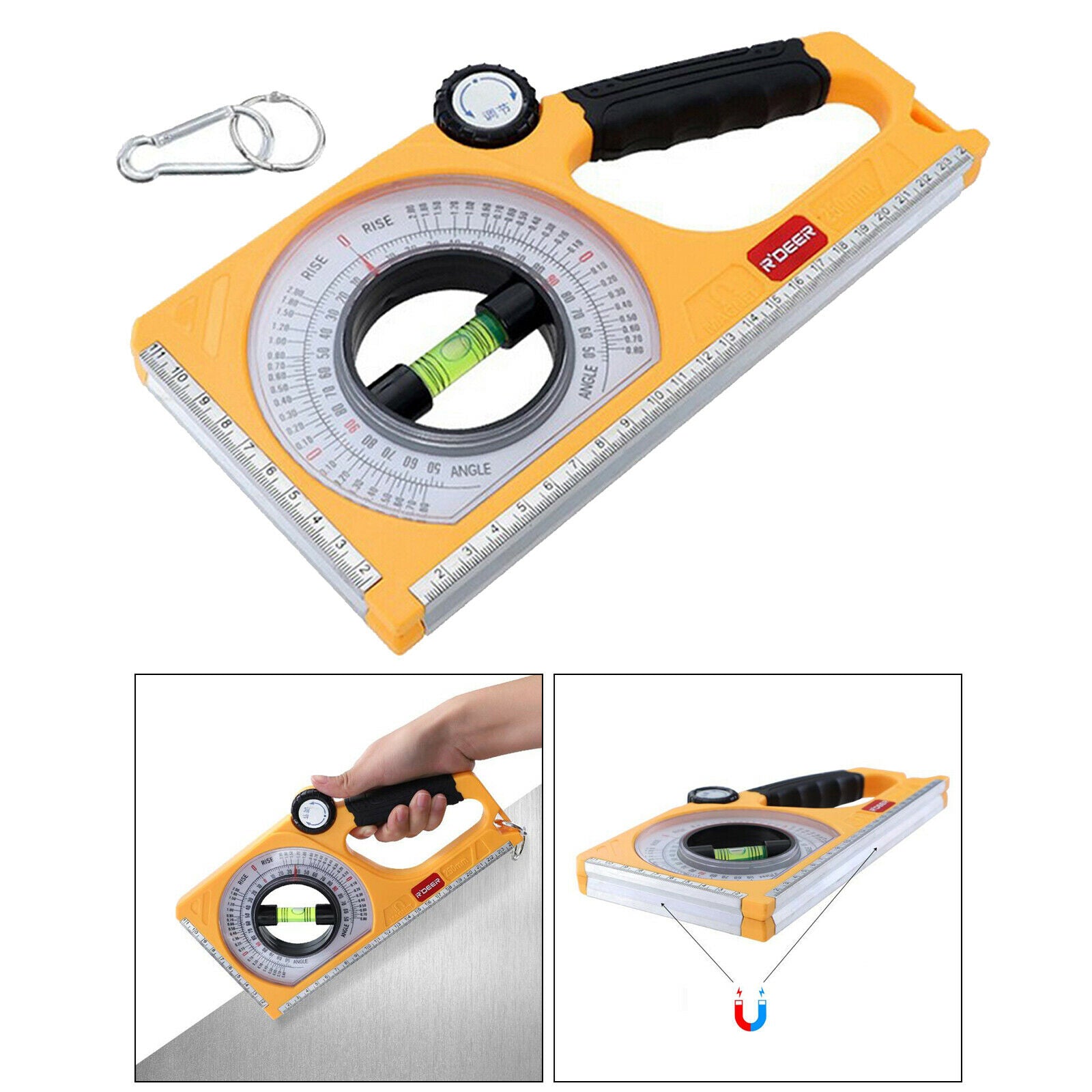 1pcs Multifunction Degree Slope Measure Instruments Bevel Protractor