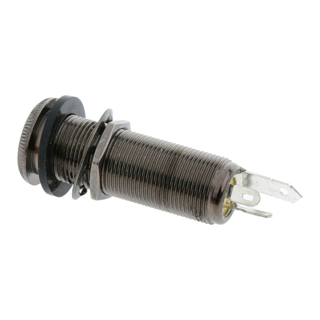 Electric Guitar Bass 1/4" Cylinder Threaded End Pin Output/Input Jack Socket