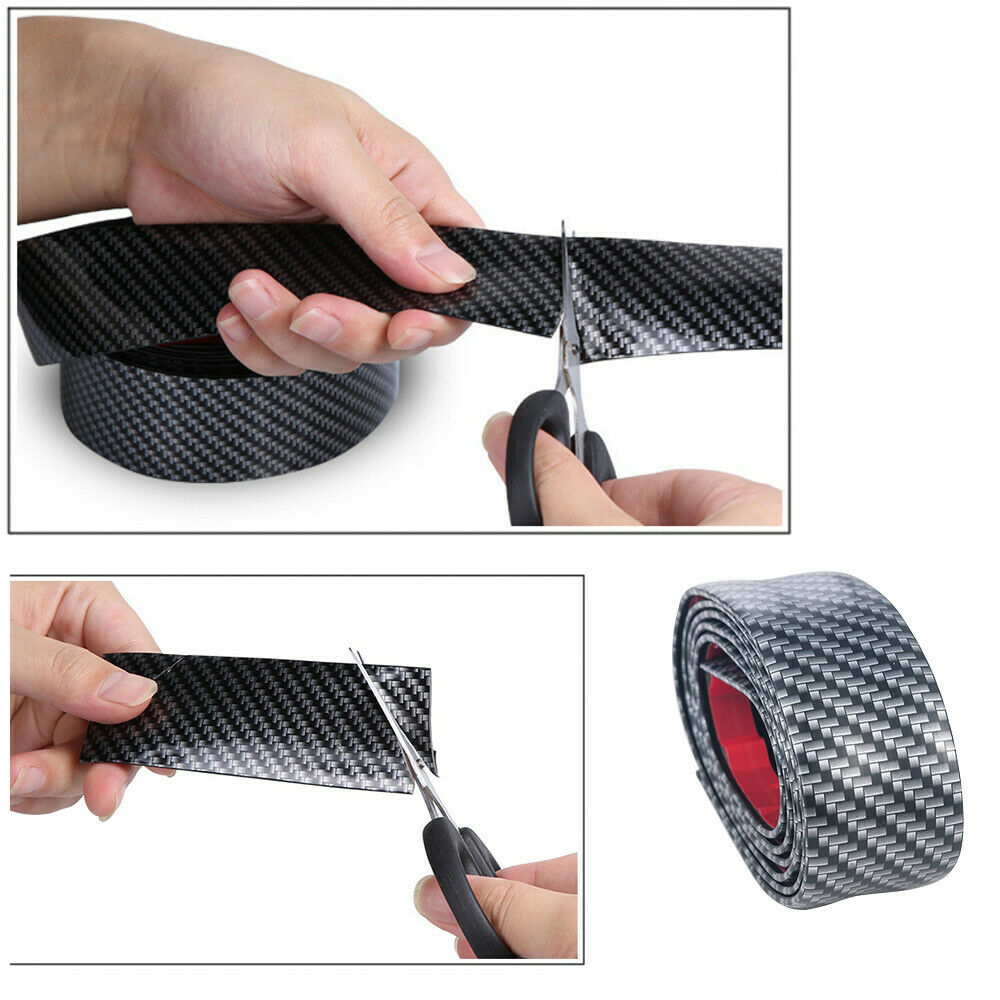 3CM*1M Carbon Fiber Rubber Car Edge Guard Strip Door Sill Protector Accessory C8