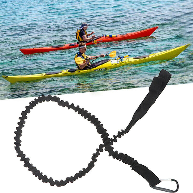 Kayak Canoe Paddle Rod Leash Safety Rope Carabiner Rowing Boats Accessories BDA