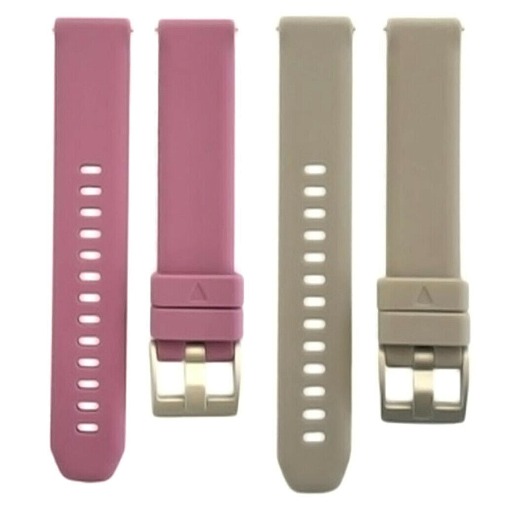 2 Pieces 20mm Silicone Watch Band Quick Release Strap Replacement