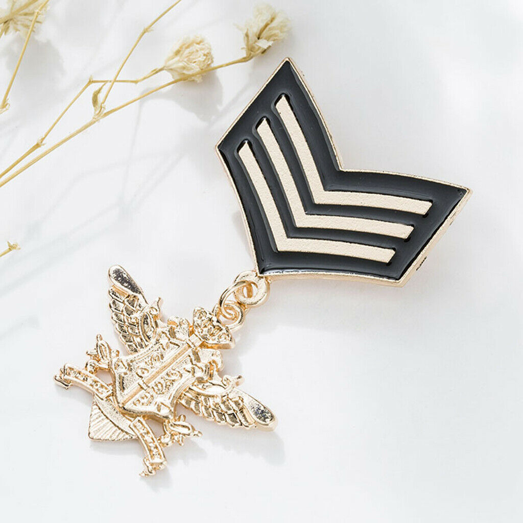Men's Brooch Golden Brooch Pin Lapel Pins Gift Jewelry Golden