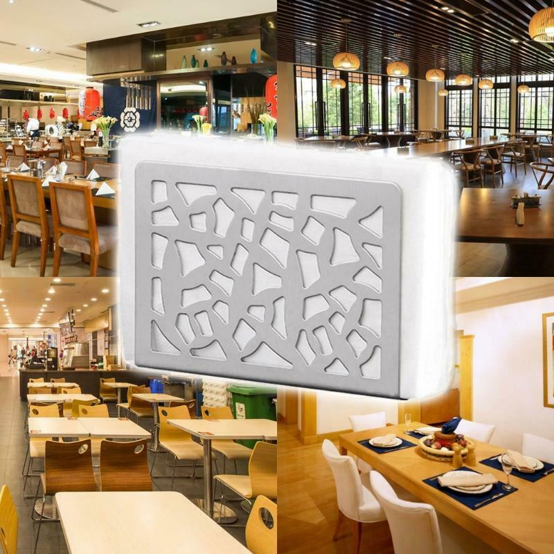 Stainless Steel Napkin Rack Box Tissue Holder Cutlery Hollow Design Table Decor