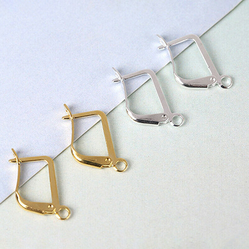 Earring Hook Lever Back Open Loop Setting For DIY Earring Clips Clasp AccessBDA
