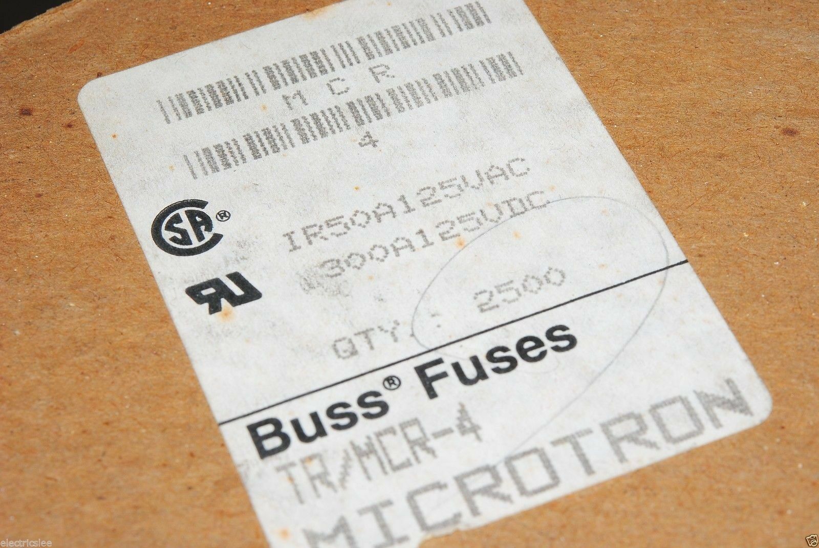 10pcs - BUSSMANN (BUSS) 0.5A (1/2A) MCR-1/2 MICROTRON FUSE - AXIAL