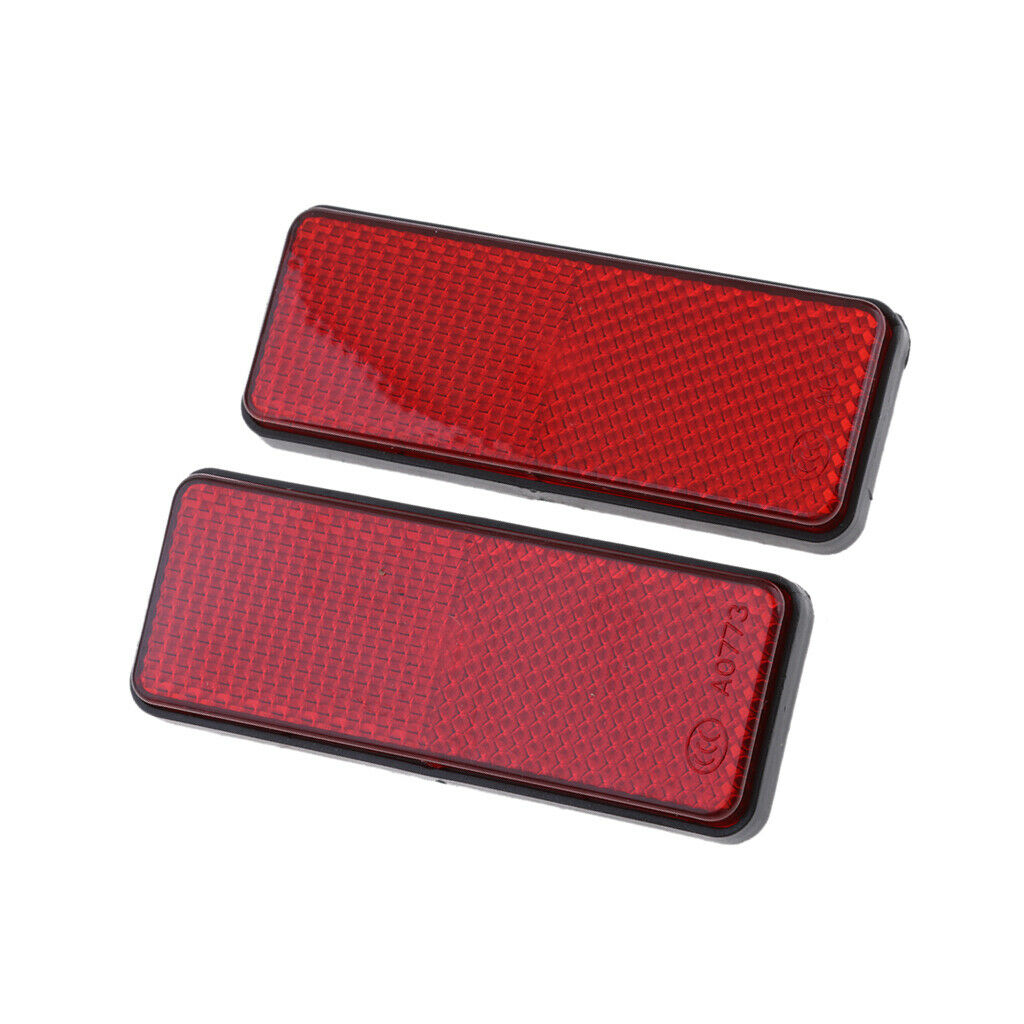 2 x Plastic Square Reflective Reflector for Motorcycle ATV Dirt Scooter
