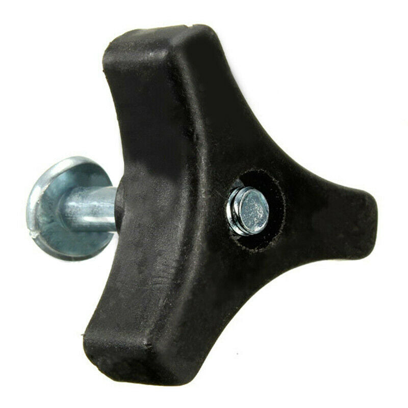 2pcs Plastic Triangle Handle Knob Nut Screw Bolt Kit Tool for Lawn Mower Machine