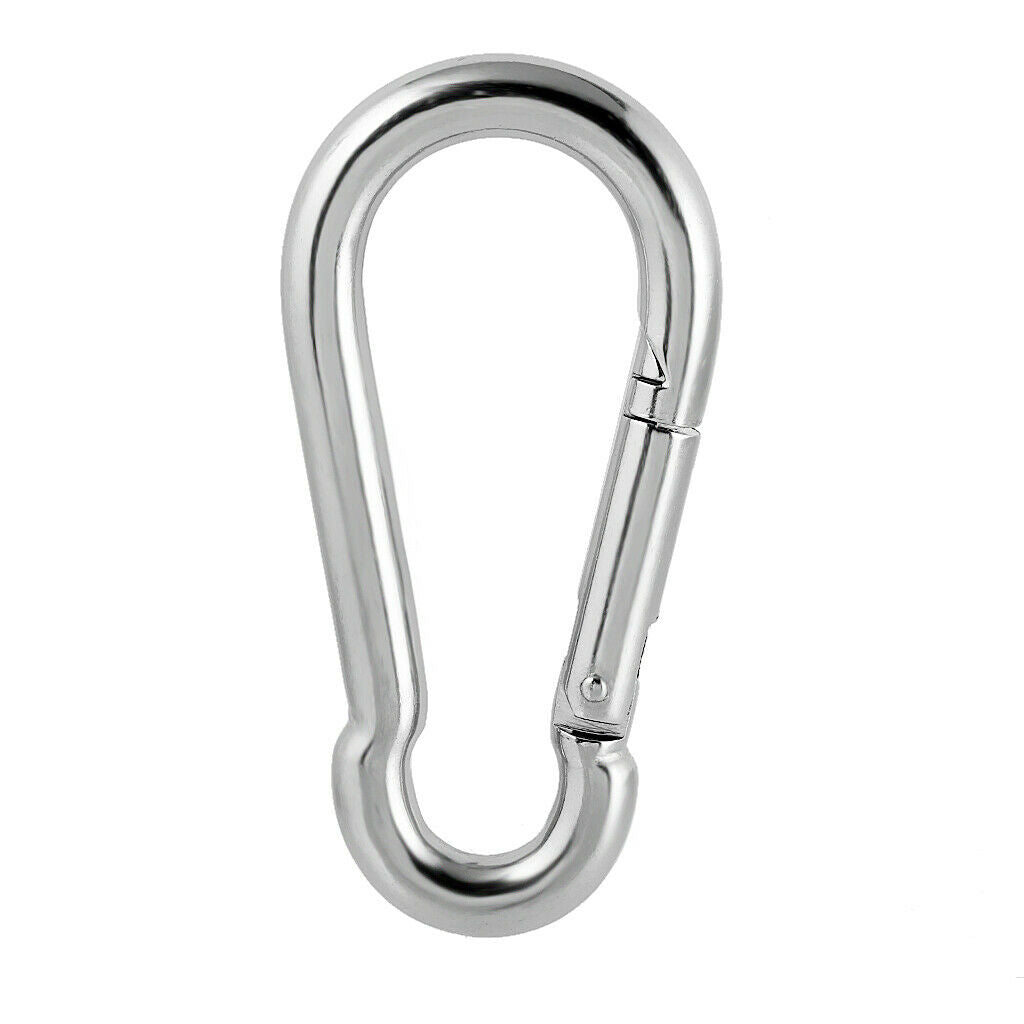 2X Camping Climbing 304 Stainless Carabiner Clip Snap Hook Quick Hitch-7