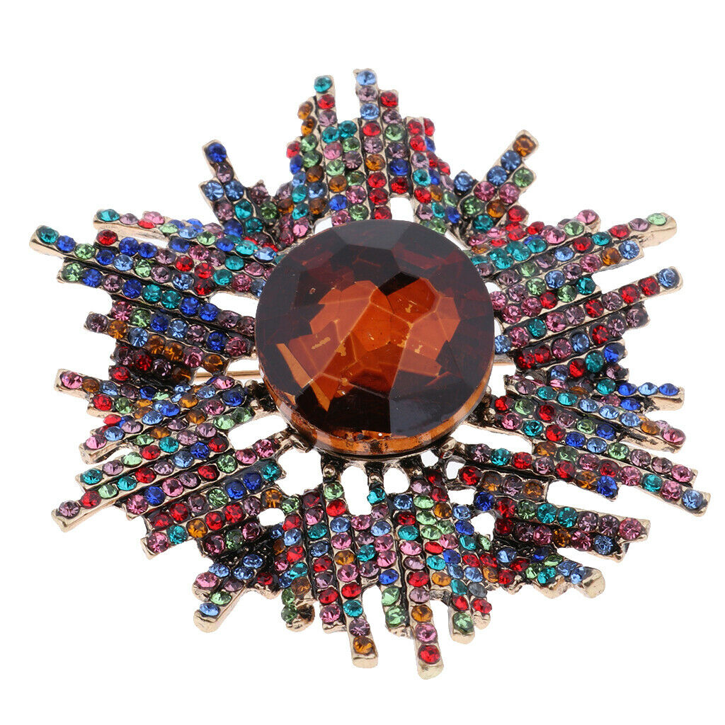 Unisex Rhinestone Full Rhinestone Brooch Pin Clothing Accessories Multicolor