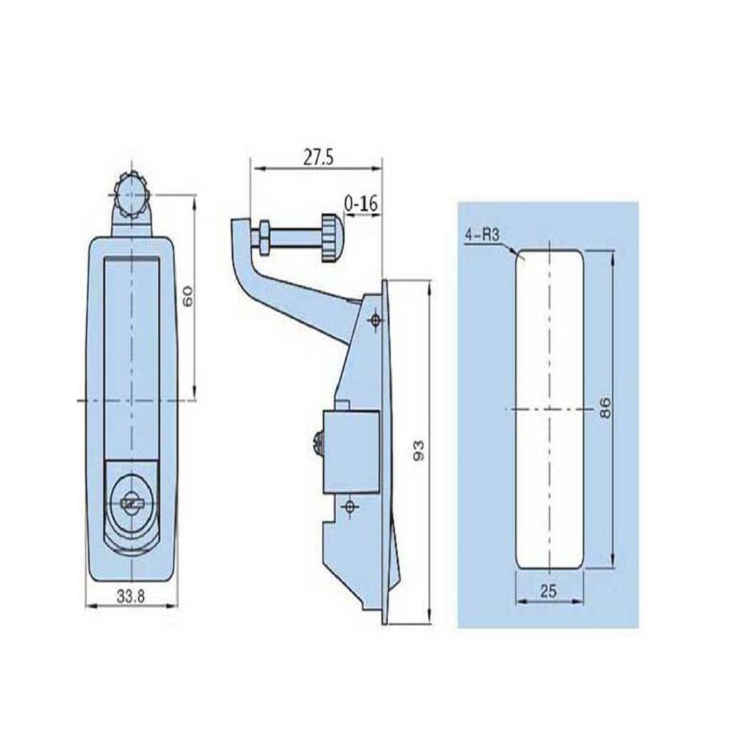 Flush Lever Door Latch Compression Lock Adjustable Latches for Marine, Boat, RV,