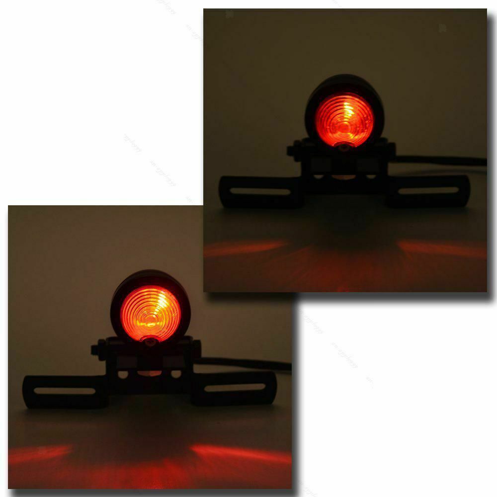 2pcs Red Tail Lights License Plate Holder Taillight Lamp Assembly Replacement