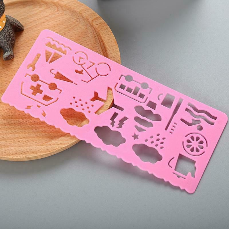 4pcs Multi-in-1 DIY Drawing Template Animals Stencils Transportations Stencils