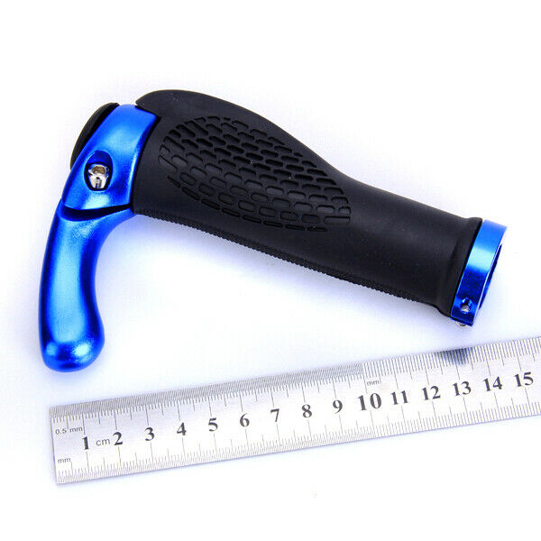 1 Pair Multi-position Bicycle Bike Bar Ends Handlebar Grips (Blue)
