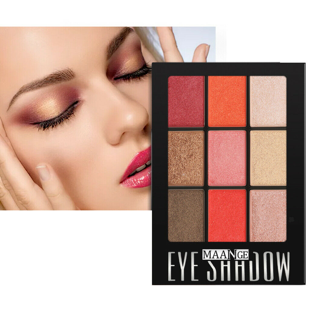 9 Colors Glitter Shimmer Eyshadow Makeup Palette Beauty Eyes Matte Set Fresh