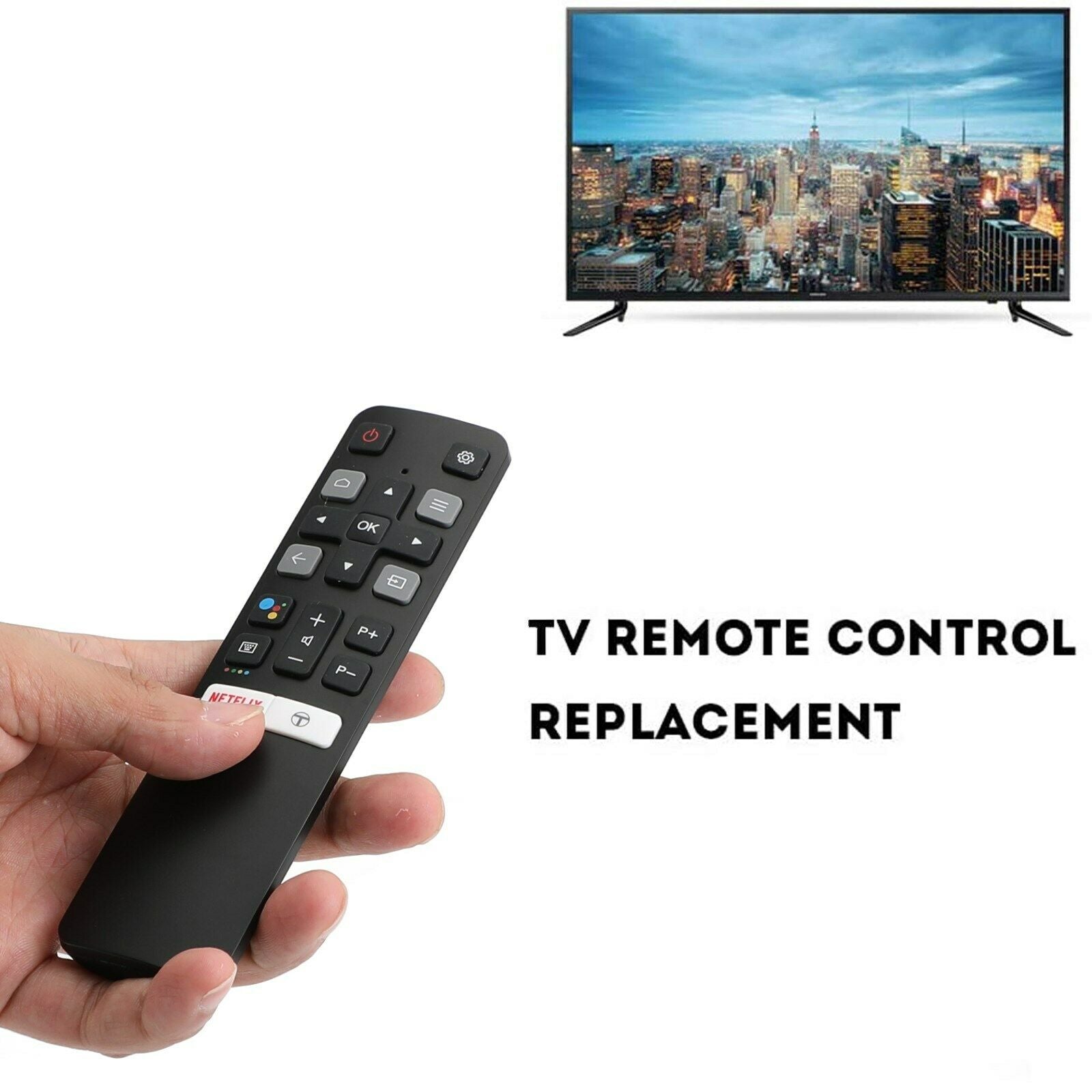 Replacement MRC802V TV Remote for TCL 50S435 32S6800S 40S6510FS 55P8M 85P8M CN