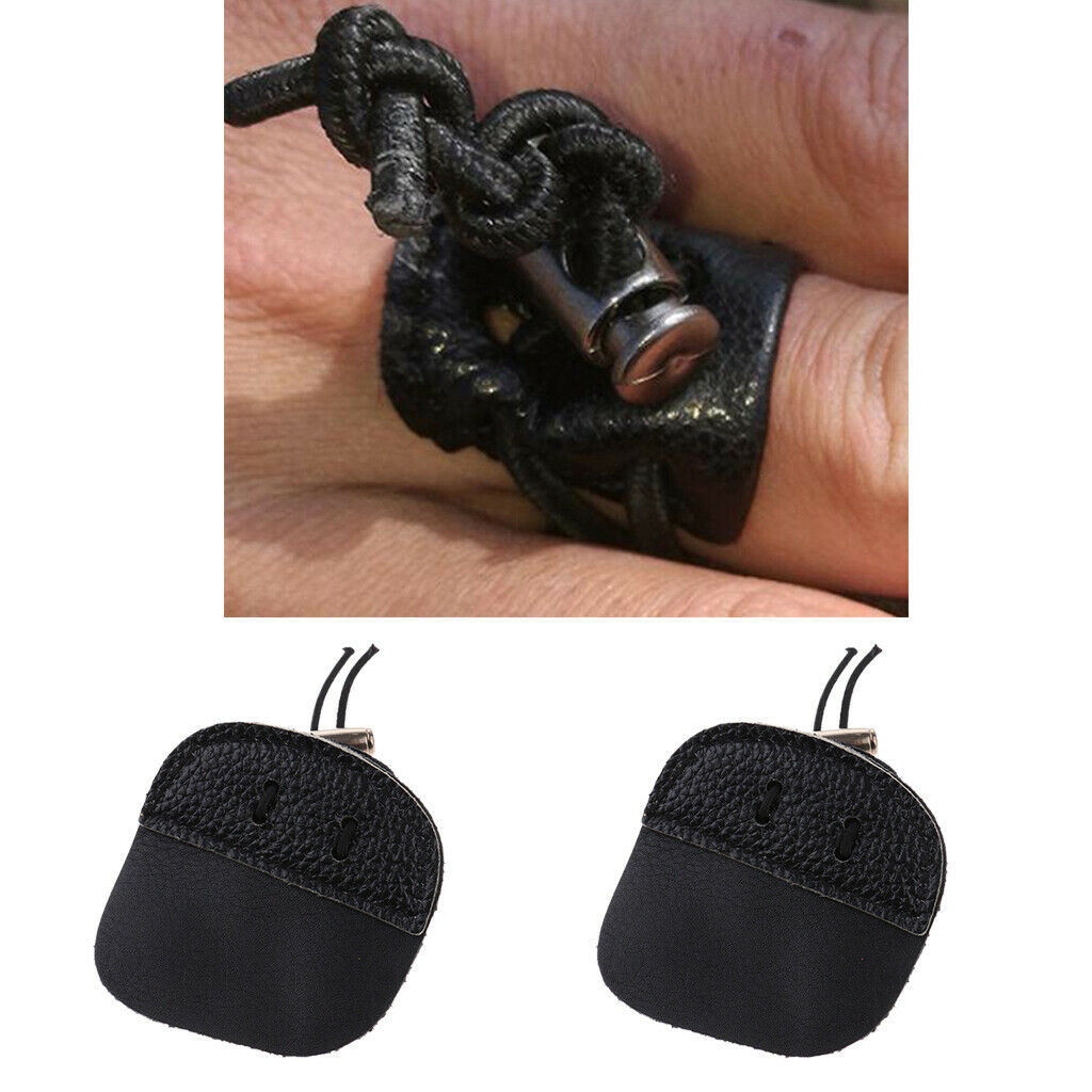 2x Premium Archery Protective Gear Hunting Finger Protector 3 Under Tabs