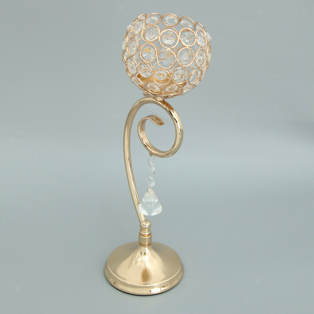Tea Light Candle Holder Candlestick Wedding Banquet Centerpiece  Golden