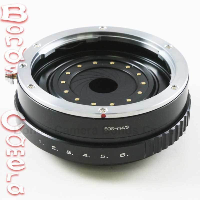 Build in Aperture Canon EOS EF Lens to Panasonica Olympus Micro 43 M43 M adatper
