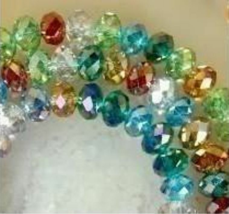100PCS Multicolor Crystal loose Beads 4X6mm A++