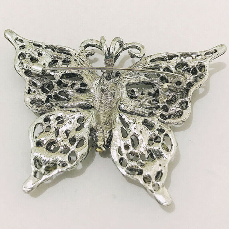 Rhinestones Butterfly Brooch Pins Fashion Costume Jewelry for Women or Gi.l8