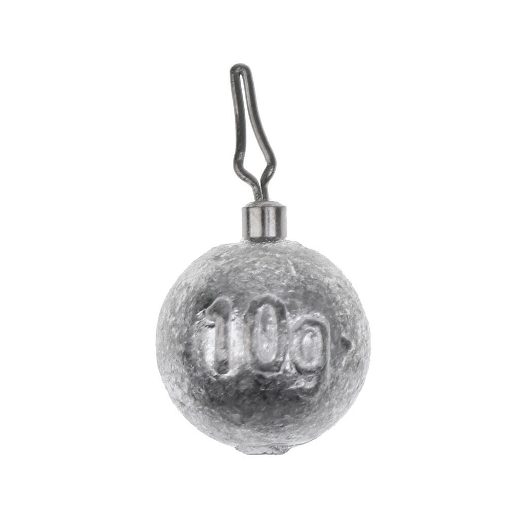 Lead Fishing Sinkers Lead Round Balls weights Quick Insert Lead Sinker 10g