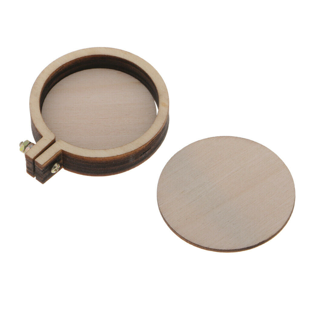 Mini Round Wooden Embroidery Hoop Frames Embroidery Hoop Ring for Sewing