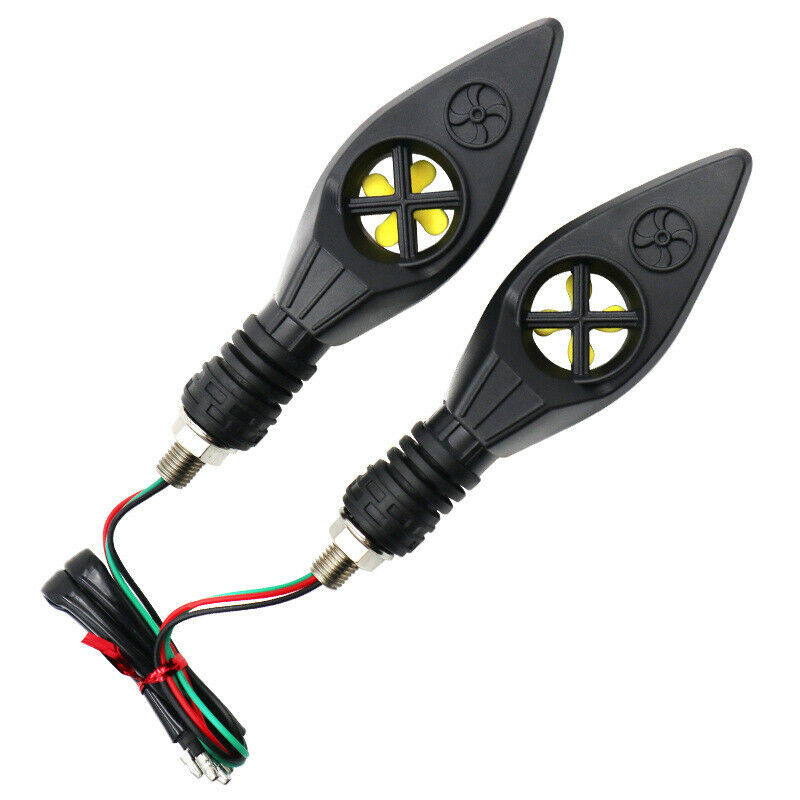 2PCS Motorcycle Scooter Bikes LED Turn Signal Light Indicator DRL Rear Tail Lamp