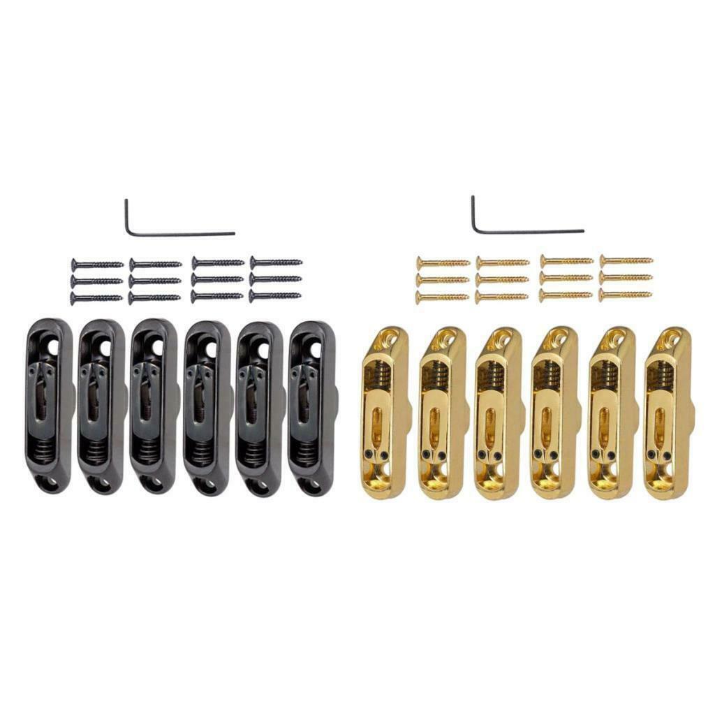 Pack of 12 Guitar Bridge Saddles Tailpieces for 6 String Electric Guitar