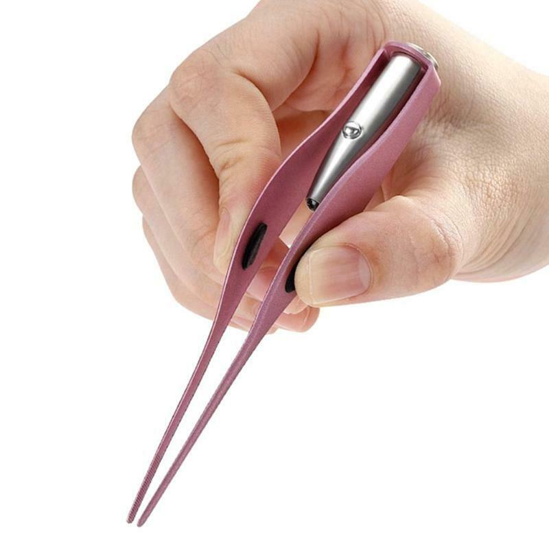LED Light Ear Wax Removal Tool Fish Shape Kids Earpick Spoon Luminous Tweezers